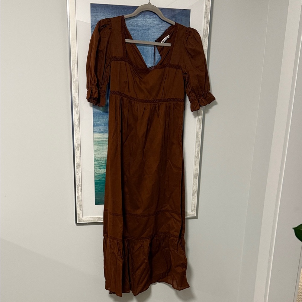 Reformation Chocolate Brown Maxi Dress